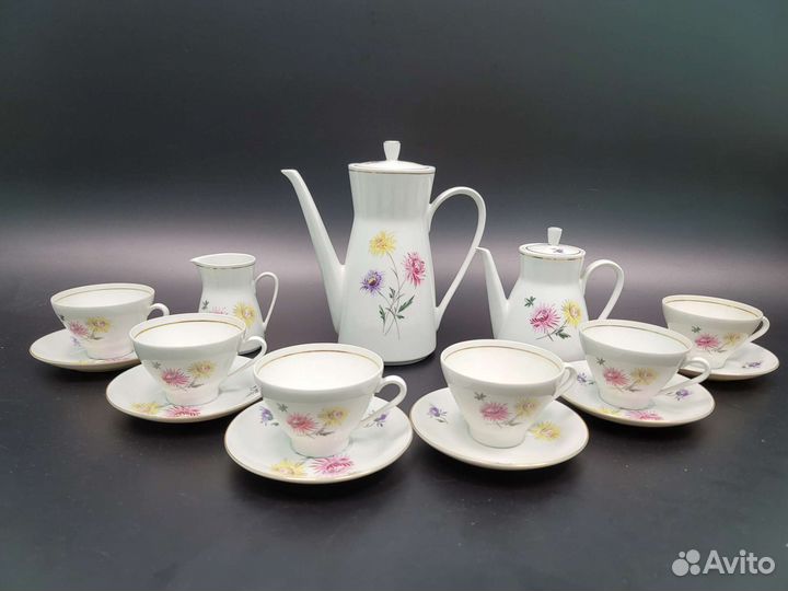 Чайный сервиз Астры Freiberger Гдр