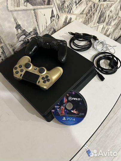 Sony PS 4 slim 2 Джой+Fifa21