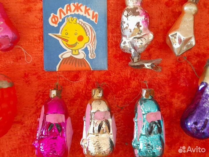 Елочные игрушки СССР флажки