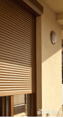Рольставни на окно 1100х1700 коричневые