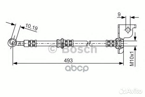 Тормозной шланг перед лев 1987476370 Bosch