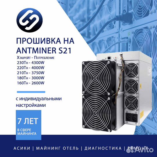 Прошивка на Antminer S21