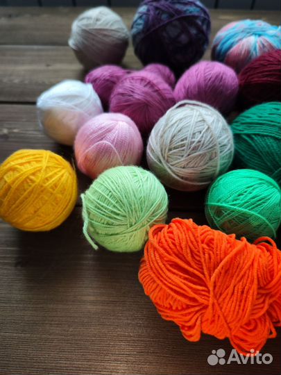 Пряжа нитки для вязания пакетом