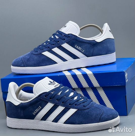 Синие кеды Adidas Gazelle
