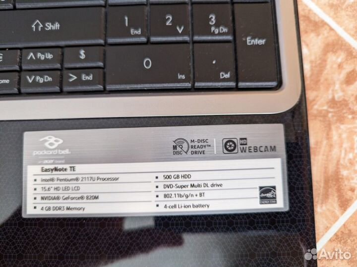 Ноутбук Packard Bell EasyNote TE69CX