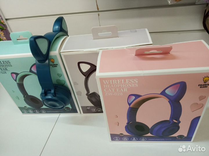 Беспроводные наушники ZW-028 CAT EAR подсветкой