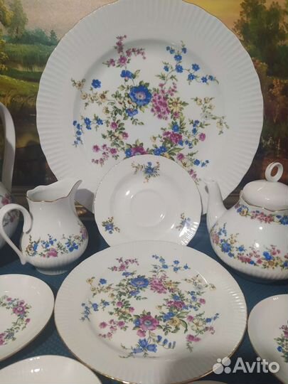 Чайно-кофейный сервиз.Ильменау.Мейсенский букет