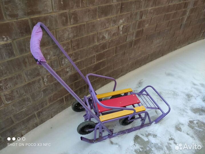 Санки детские на колесах