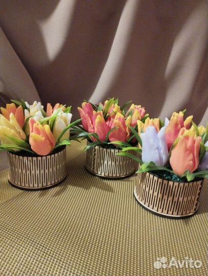 Мыло ручной работы цветы