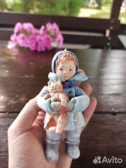 Елочная игрушка из ваты