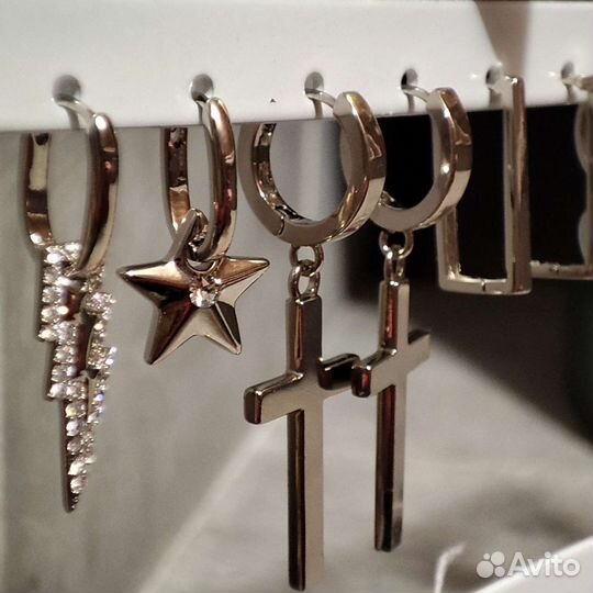 Серьги крестики