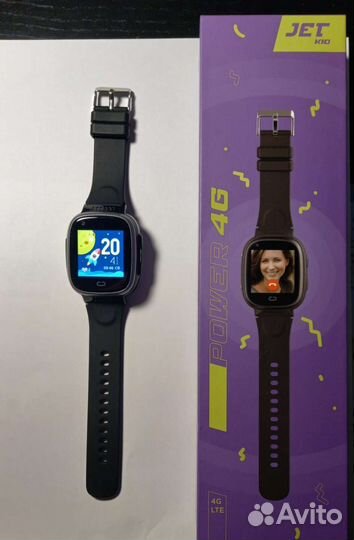 Детские умные часы JET KID Power 4G, черный