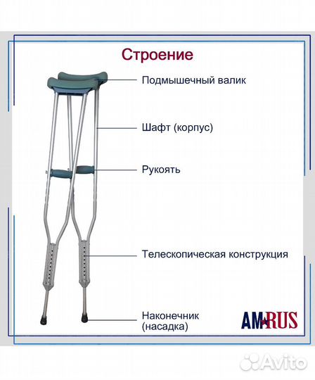 Костыли подмышечные