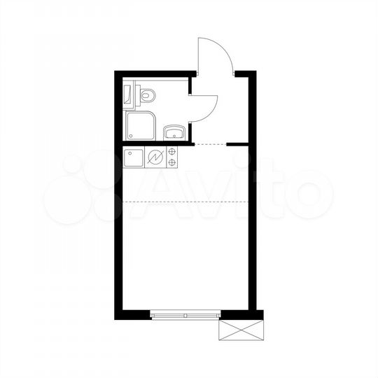 Квартира-студия, 20,1 м², 27/33 эт.
