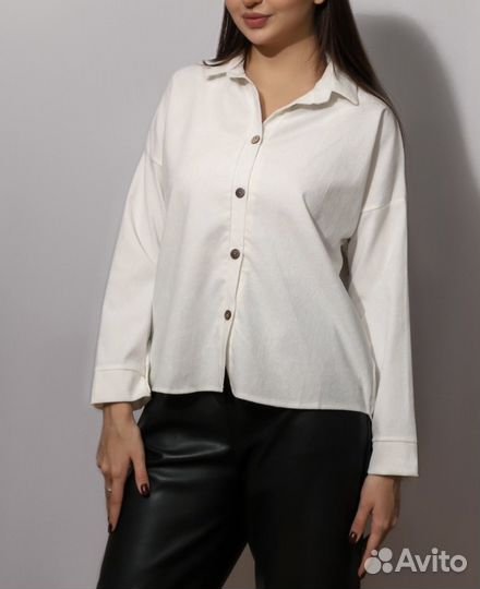 Вельветовая рубашка женская