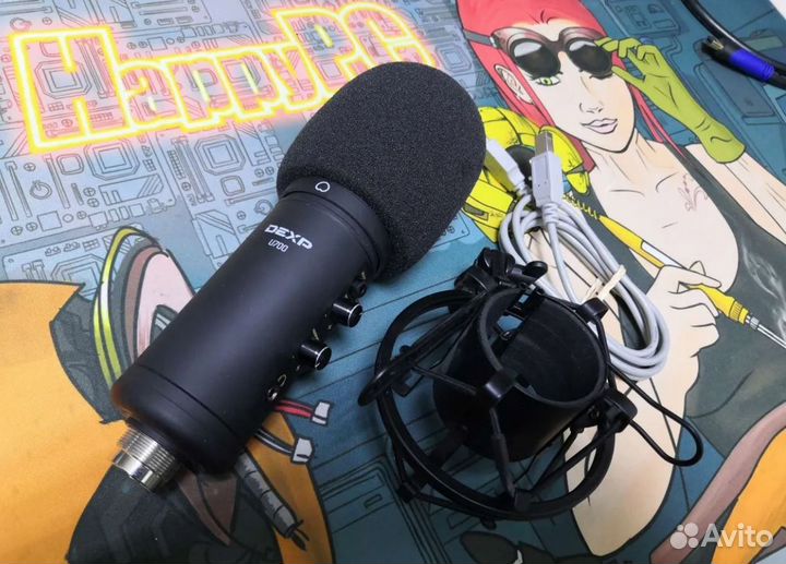 Конденсаторный микрофон Dexp U700 + журавль