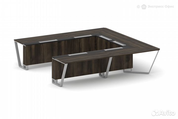 Стол для переговоров П-образный Steel Meet KM-PR.B.SP-11P