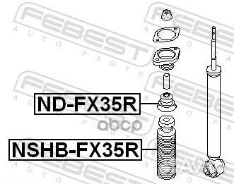 Пыльник заднего амортизатора nshbfx35R Febest