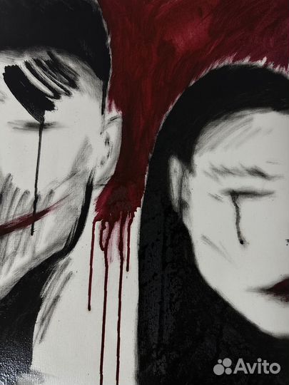 Серия мрачных картин маслом