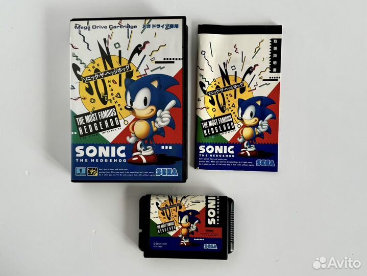 Катриджи Sonic для Sega Genesis Япония