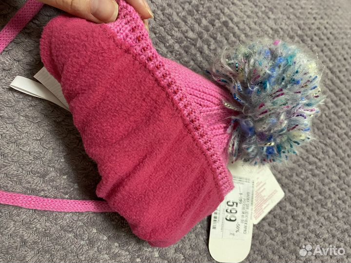 Шапка зимняя для девочки 48 50 новая