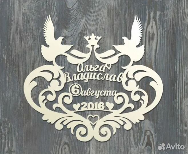 Монограмма на свадьбу / свадебный герб