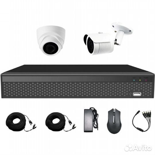 Видеонаблюдение (комплект 2 AHD видеокамеры 2Mpix)