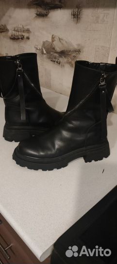 Полусапоги женские зимние 39 кожа