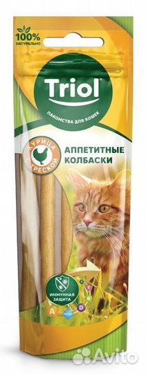 Triol (лакомства) Аппетитные колбаски из курицы с