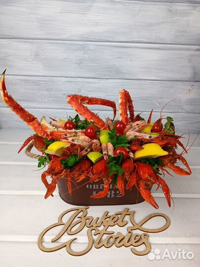 Букеты из раков, мужские букеты на 23 февраля