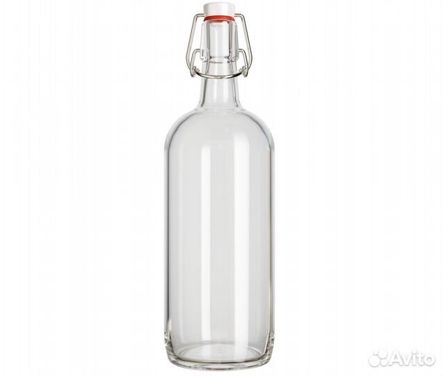 Бутылка бугельная 1л. коричневая 12 шт