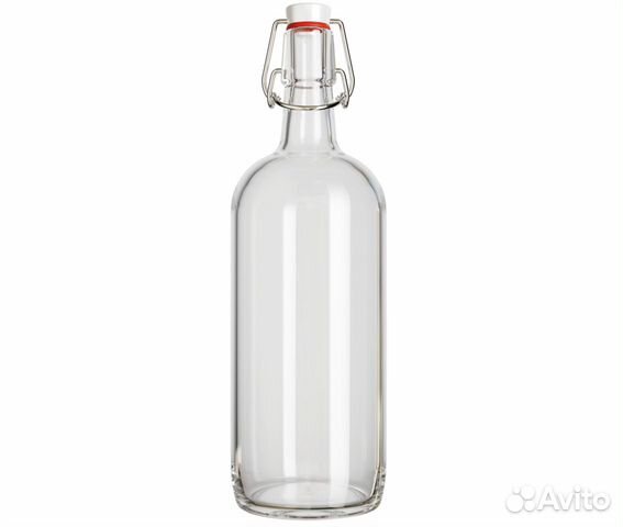 Бутылка бугельная 1л. коричневая 12 шт