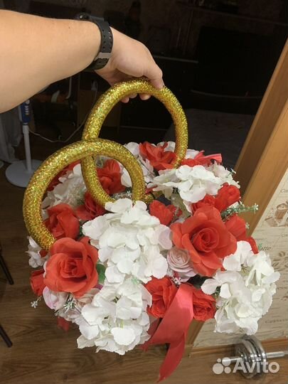 Свадебные украшения на машину кольца