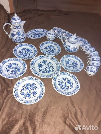 Мейсен чайно-кофейный сервиз. 23 предмета