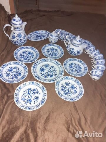 Мейсен чайно-кофейный сервиз. 23 предмета