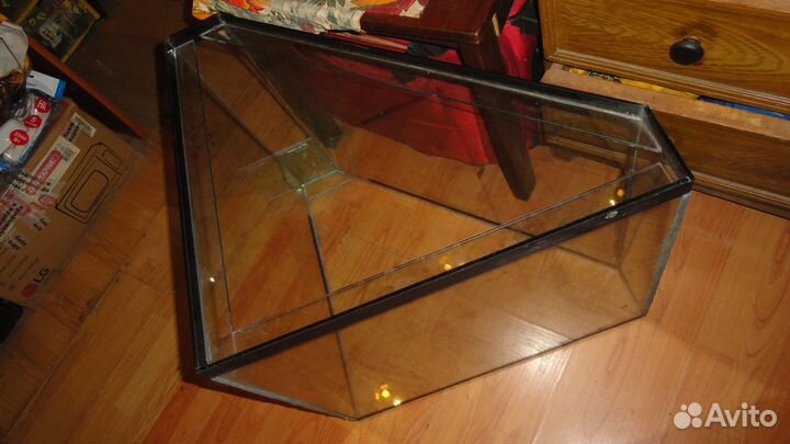 Аквариум угловой без тумбы-100 лит