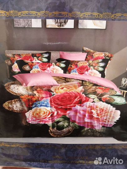 Постельное белье сатин евро