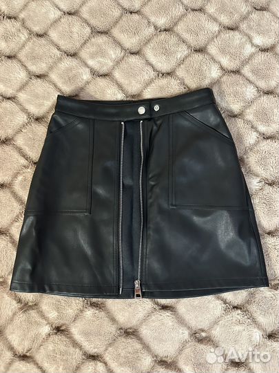 Кожаная юбка женская