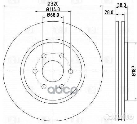 Диск тормозной nissan pathfinder 05/navara 05