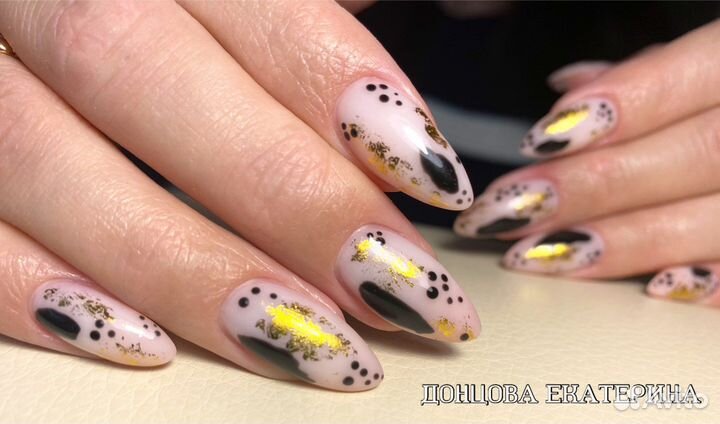 Наращивание ногтей гелем на формах, гель лак