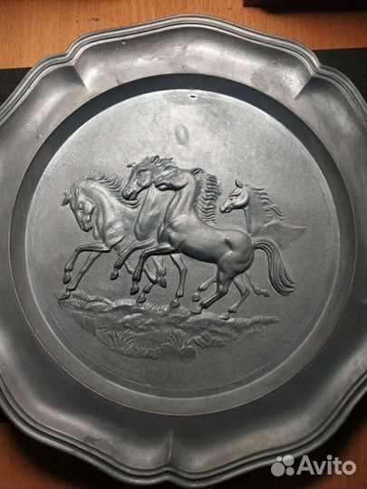 Тарелка цинковая Декор Винтаж Германия