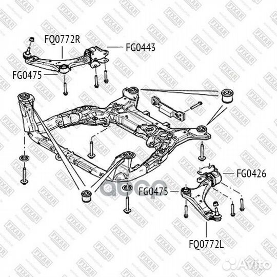 Рычаг подвески перед лев FQ0772L fixar