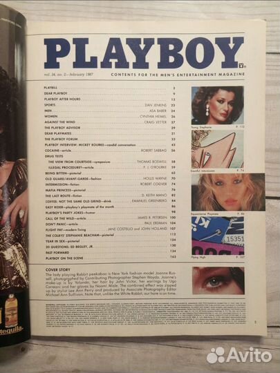 Журнал Playboy 1987 год февраль