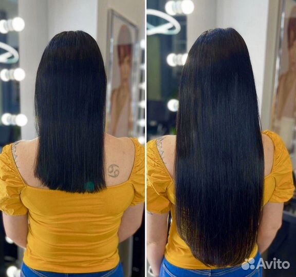 Безопасное афронаращивание загущение волос снятие