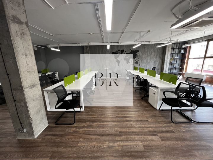Офис С Мебелью Лофт Витражное остекление, 163 м²