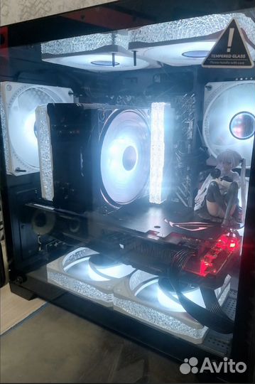 Корпус Ginzzu V300 mATX кубик, стекло, RGB