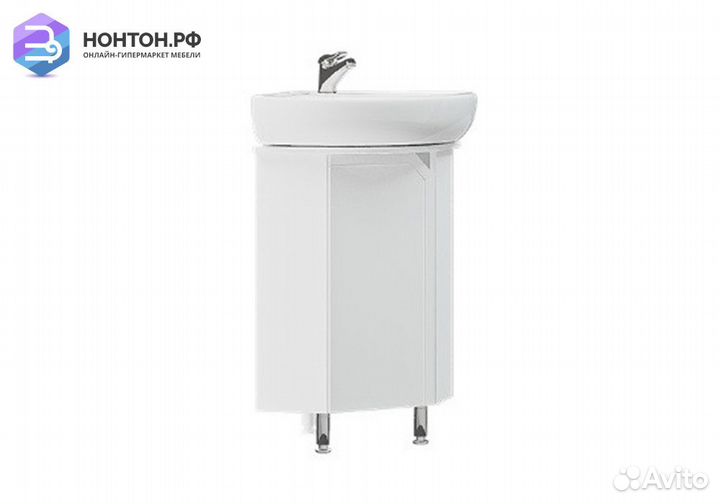 Тумба угловая с умывальником Сицилия 40 белая