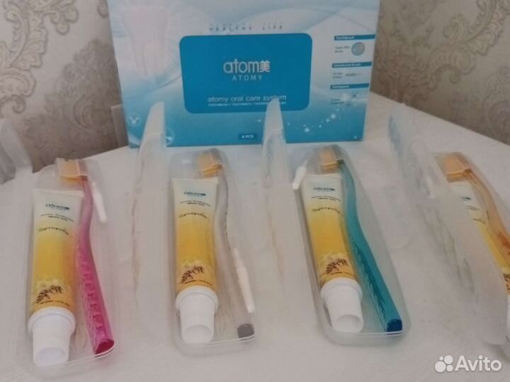 Зубная паста + щётка + ершик и чехол Atomy