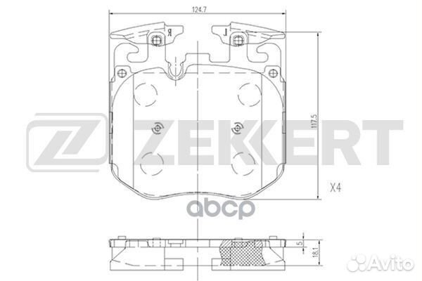 Колодки торм. диск. передн. BMW 3 (G20) 18- 5
