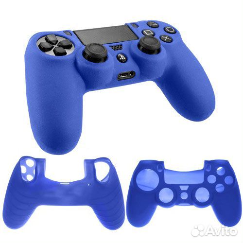 Чехол синего цвета, для контроллера PS4, новый